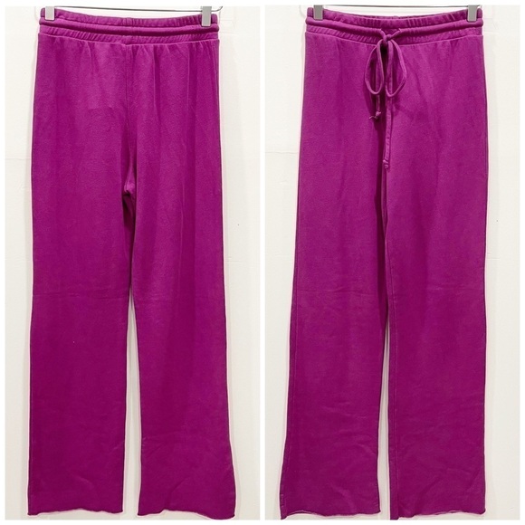 Lanston Revolve Drawstring Wide leg Pants in Magenta Size XS - Picture 1 of 6